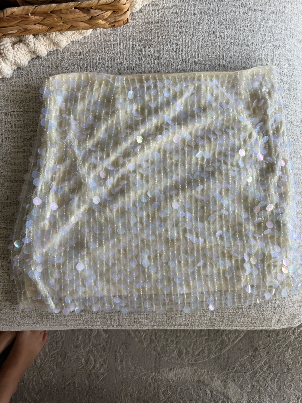 Iridescent Sequin Mini Skirt